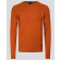 ВЪЛНЕН  ПУЛОВЕР С РЕГЛАН РЪКАВ И ЛОГО В ОРАНЖЕВ МЕЛАНЖ