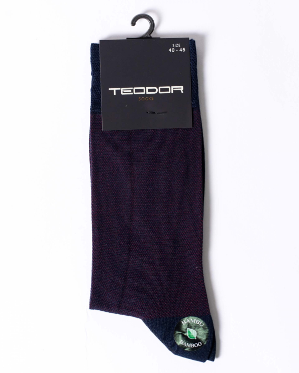 КОМБИНИРАИН ЧОРАПИ В БОРДО И СИНЬО