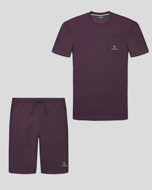 СПОРТЕН КОМПЛЕКТ СЪС СВЕТЛООТРАЗИТЕЛНО ЛОГО В ЦВЯТ БОРДО