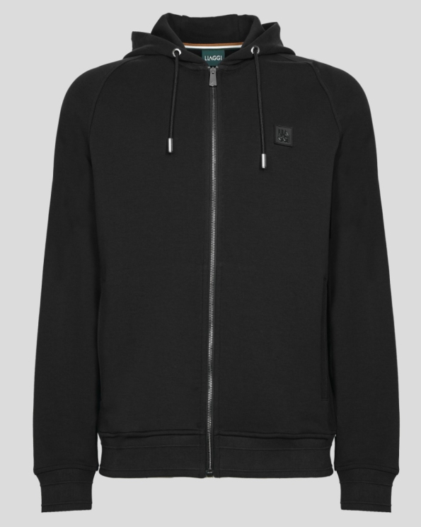 ЧЕРЕН СПОРТЕН ЕКИП С КАЧУЛКА И ГУМИРАНА ЛОГО ЕМБЛЕМА