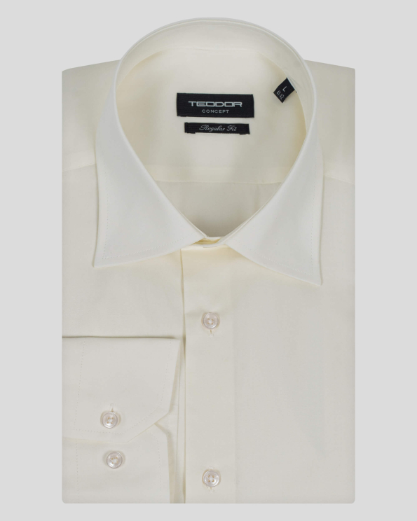 ПАМУЧНА РИЗА В ЕКРЮ СВОБОДЕН СИЛУЕТ