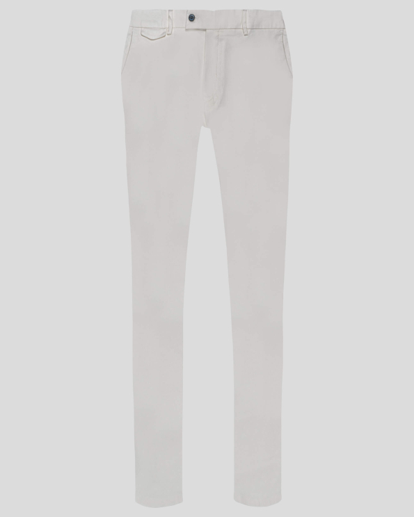 БЯЛ СИТНО СТРУКТУРИРАН ПАНТАЛОН 