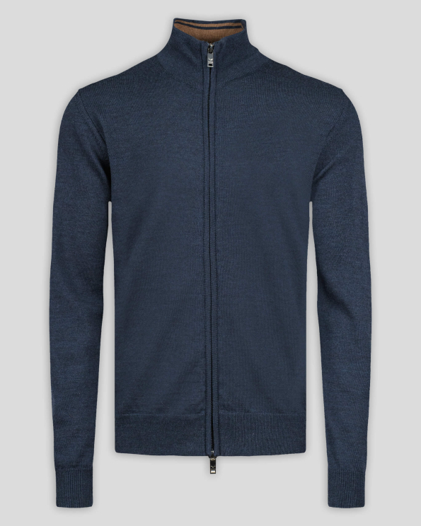 ТЪМНО СИНЯ ЖИЛЕТКА  ОТ 100% ЕКСТРАФИНА ВЪЛНА МЕРИНО "ZEGNA BARUFFA"