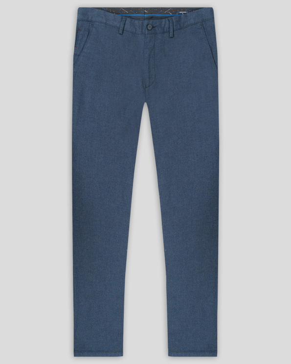 ТЪМНО СИН ЧИНО ПАНТАЛОН В СИТНА СТРУКТУРА