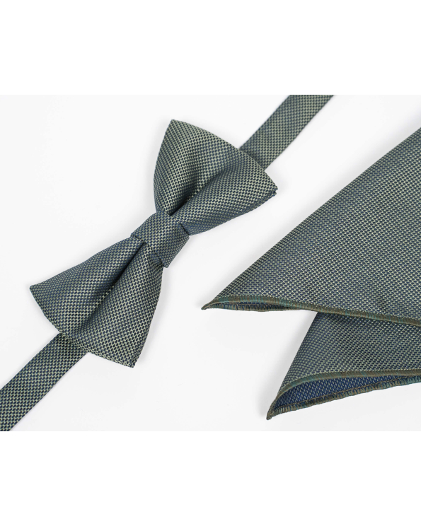 СВЕТЛО ЗЕЛЕН КОМПЛЕКТ ПАПИЙОНКА И КЪРПА В СИТНА СТРУКТУРА