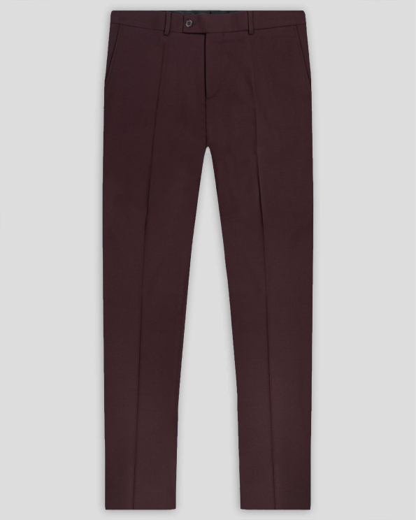 КЛАСИЧЕСКИ ПАНТАЛОН СИЛНО ВТАЛЕН СИЛУЕТ В БОРДО /ЧАСТ ОТ КОСТЮМ/