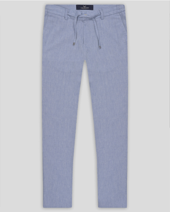 СВЕТЛОСИН ПАНТАЛОН ВТАЛЕН СИЛУЕТ С ЛАСТИК И ВРЪЗКИ