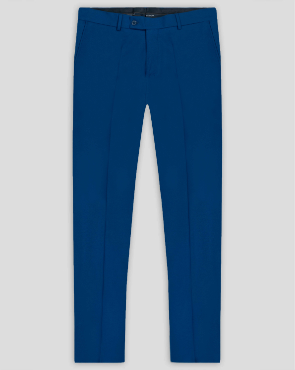 ЯРКО СИН КЛАСИЧЕСКИ ПАНТАЛОН С ДВОЙНИ ФИЛЕТКИ /ЧАСТ ОТ КОСТЮМ/