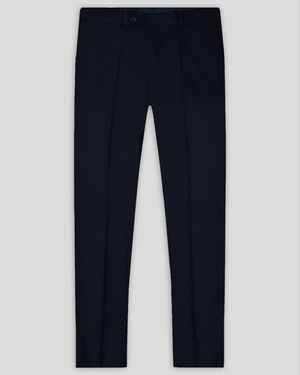 ТЪМНОСИН ВТАЛЕН КЛАСИЧЕСКИ ПАНТАЛОН С ДВОЙНИ ФИЛЕТКИ /ЧАСТ ОТ КОСТЮМ/