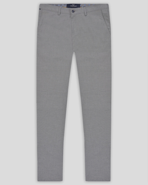 СТРУКТУРЕН ЧИНО ПАНТАЛОН ВТАЛЕН СИЛУЕТ В  БЕЖОВ МЕЛАНЖ