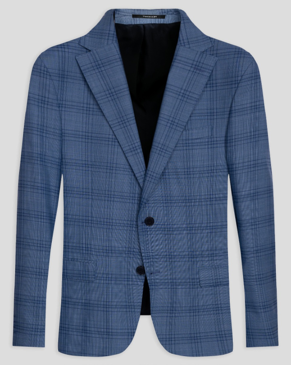 СИНЬО САКО КАРЕ С ДВА ШЛИЦА СИЛНО ВТАЛЕН СИЛУЕТ /ЧАСТ ОТ КОСТЮМ/