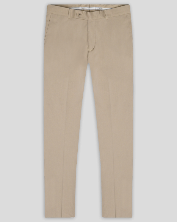 БЕЖОВ КЛАСИЧЕСКИ ПАНТАЛОН ВТАЛЕН СИЛУЕТ /ЧАСТ ОТ КОСТЮМ/