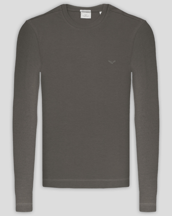 БЛУЗА С ОБЛО ДЕКОЛТЕ ОТ PREMIUM ПАМУК В ЦВЯТ КАКИ