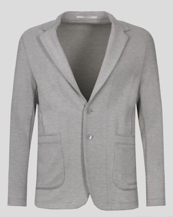 СВЕТЛОСИВО САКО БЕЗ ХАСТАР ТИП ЖИЛЕТКА ВТАЛЕН СИЛУЕТ 