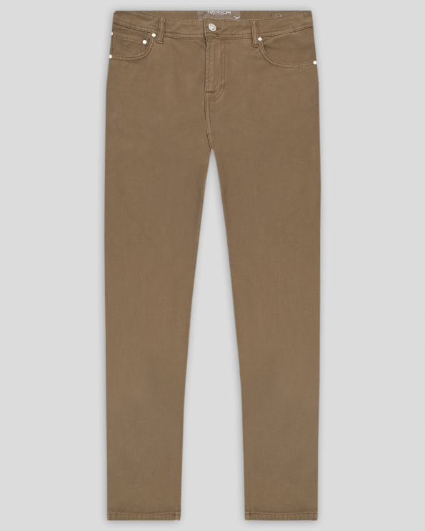 ПАНТАЛОН С 5 ДЖОБА ВТАЛЕН СИЛУЕТ В ЦВЯТ КАМЕЛ