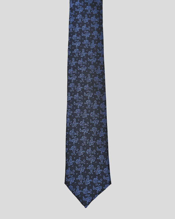 ДВУЦВЕТНА КОПРИНЕНА  ВРАТОВРЪЗКА ВЪВ ФИГУРАЛЕН ДЕСЕН