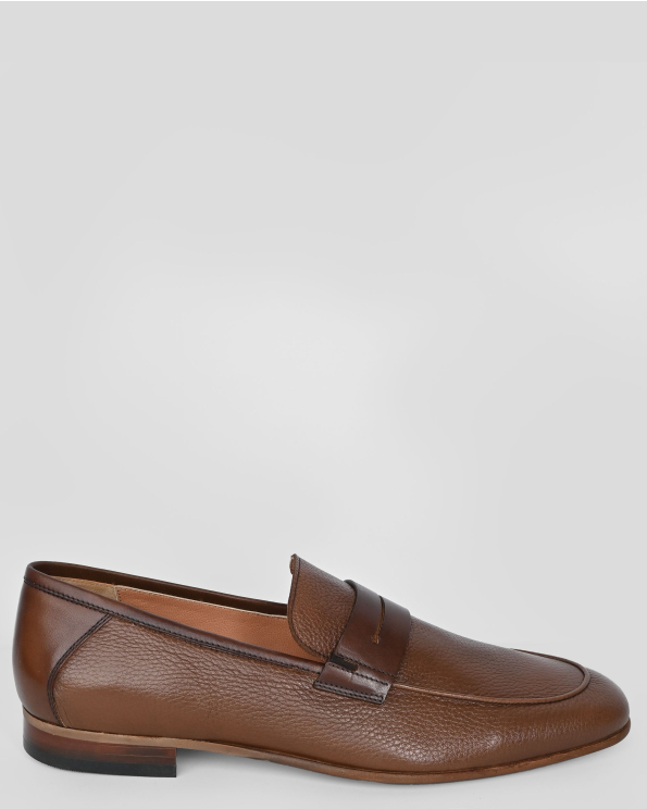 СВЕТЛОКАФЯВИ МОКАСИНИ ОТ ШАГРЕНИРАНА КОЖА