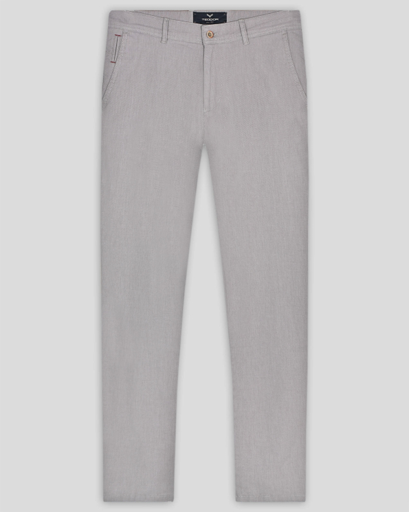 БЕЖОВ ЧИНО ПАНТАЛОН МЕЛАНЖ В СИТНА ПАНАМЕНА СТРУКТУРА 