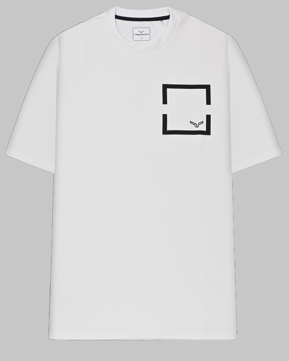 ТЕНИСКА ОВЪРСАЙЗ В ЕКРЮ С КОНТРАСТЕН ГУМИРАН ПРИНТ И ЛОГО