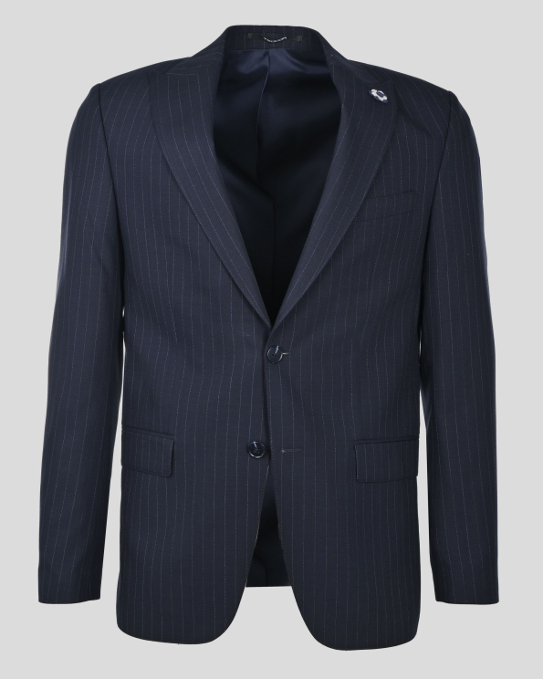 ТЪМНОСИНЬО КЛАСИЧЕСКО САКО В РАЙЕ ВТАЛЕН СИЛУЕТ/ЧАСТ ОТ КОСТЮМ/