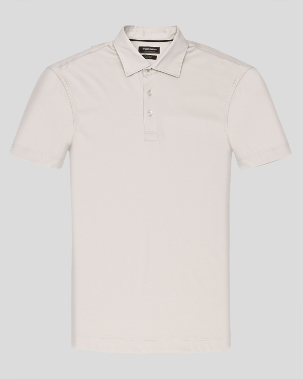 ЛУКСОЗНА БЕЖОВА ПОЛО ТЕНИСКА ОТ ДВОЙНО МЕРСЕРИЗИРАН ЕГИПЕТСКИ ПАМУК