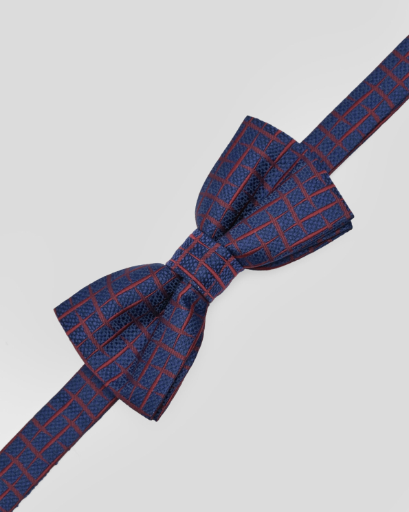 ДВУЦВЕТНА СТРУКТУРНА ПАПИЙОНКА КАРЕ В ТЪМНОСИНЬО И БОРДО