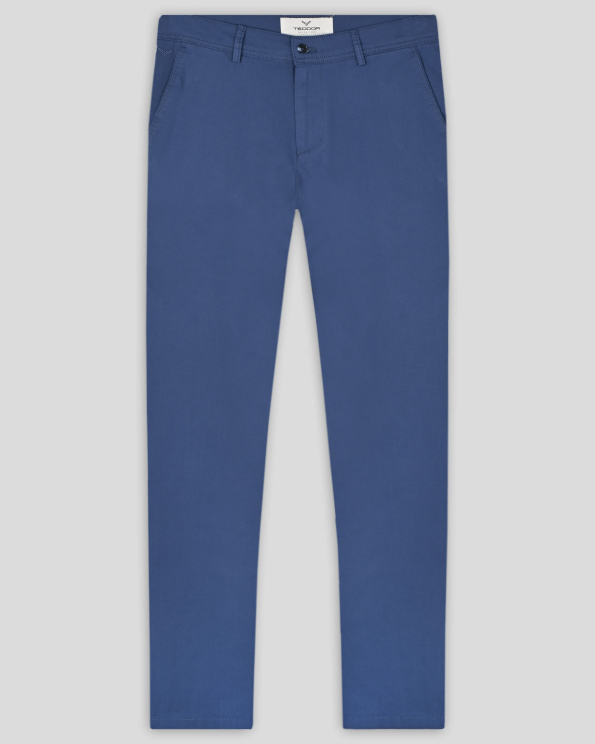 СРЕДНО СИН ЧИНО ПАНТАЛОН С ЕДИНИЧНИ ФИЛЕТКИ И ЛОГО