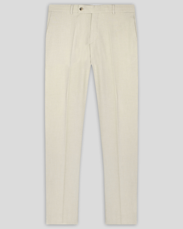 БЕЖОВ КЛАСИЧЕСКИ ПАНТАЛОН МЕЛАНЖ ВТАЛЕН СИЛУЕТ /ЧАСТ ОТ КОСТЮМ/