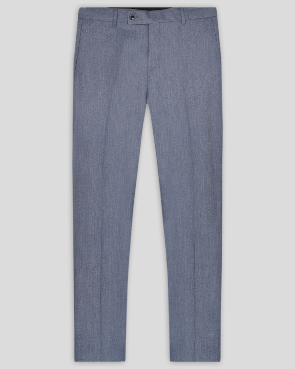 СИН КЛАСИЧЕСКИ ПАНТАЛОН МЕЛАНЖ С ЛОГО /ЧАСТ ОТ КОСТЮМ/