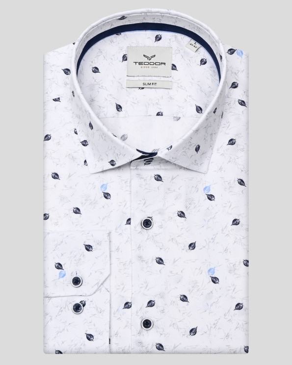 БЯЛА РИЗА В СИТНА СТРУКТУРА С ФЛОРАЛНИ ЕЛЕМЕНТИ