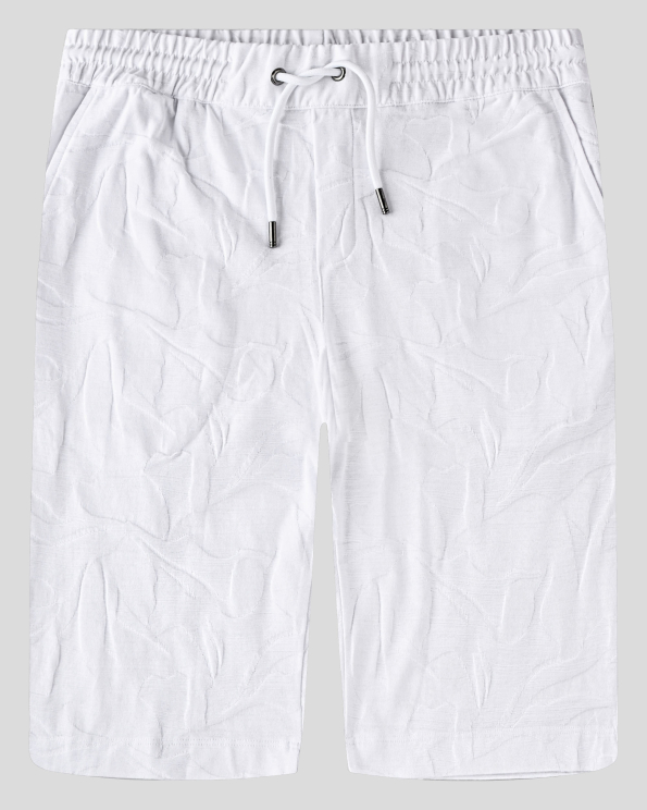 БЕЛИ БЕРМУДИ ТРИКО В ТОНАЛЕН ФИГУРАЛЕН ДЕСЕН