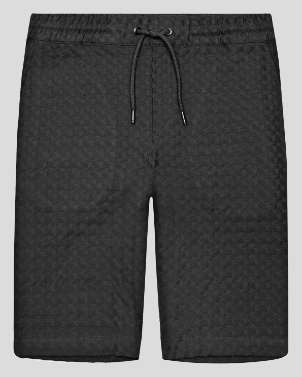 ЧЕРНИ СТРУКТУРНИ БЕРМУДИ ТРИКО ОТ PREMIUM ПАМУК