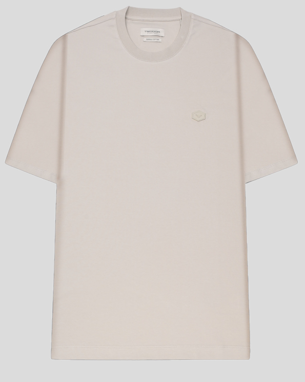 БЕЖОВА ОВЪРСАЙЗ ТЕНИСКА ОТ ВИСОКОКАЧЕСТВЕН ПАМУК SUPIMA