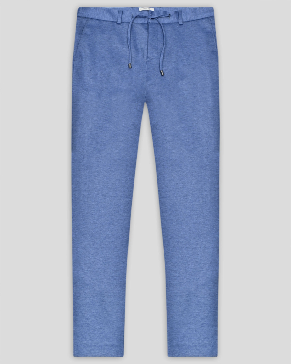 СИН ЧИНО ПАНТАЛОН МЕЛАНЖ С ЕДИНИЧНИ ФИЛЕТКИ И ЛОГО