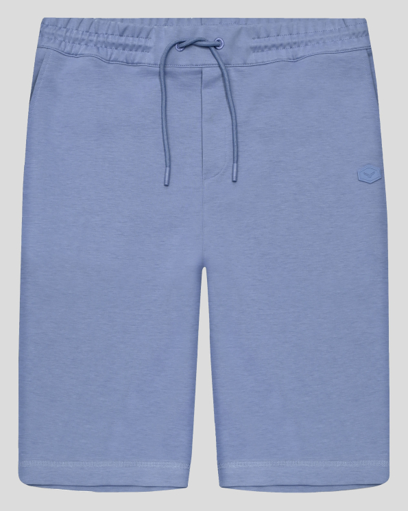 СИНИ БЕРМУДИ ОВЪРСАЙЗ ОТ ВИСОКОКАЧЕСТВЕН ПАМУК SUPIMA