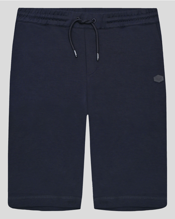 ТЪМНОСИНИ БЕРМУДИ ОВЪРСАЙЗ ОТ ВИСОКОКАЧЕСТВЕН ПАМУК SUPIMA