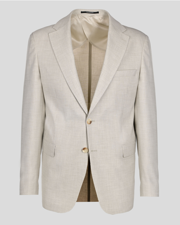 БЕЖОВО КЛАСИЧЕСКО САКО МЕЛАНЖ С ДВА ШЛИЦА /ЧАСТ ОТ КОСТЮМ/