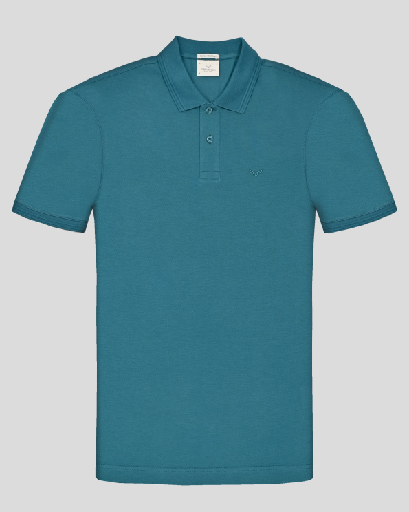 СИНЬО-ЗЕЛЕНА ТЕНИСКА ОТ ВИСОКОКАЧЕСТВЕН ПАМУК SUPIMA 