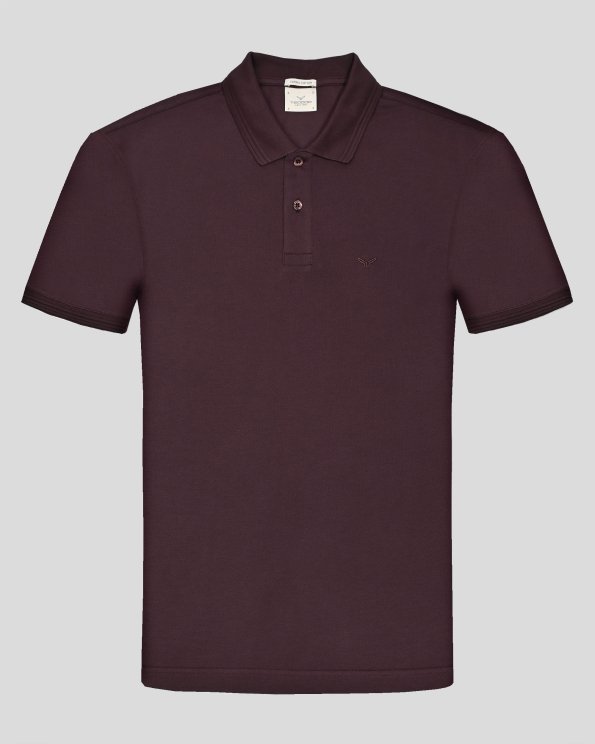  ПОЛО ТЕНИСКА ОТ ВИСОКОКАЧЕСТВЕН ПАМУК SUPIMA В ТЪМНО БОРДО