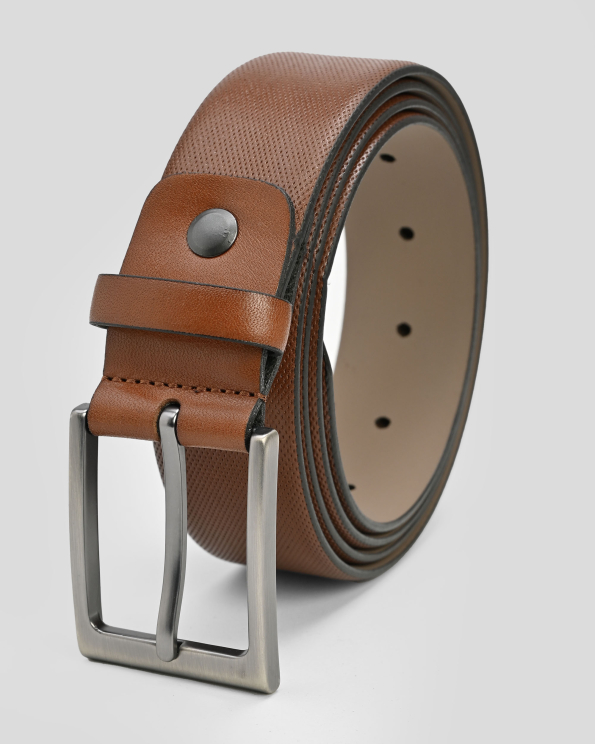 КОЛАН ОТ ЕСТЕСТВЕНА СТРУКТУРНА КОЖА В ЦВЯТ ТАБА 