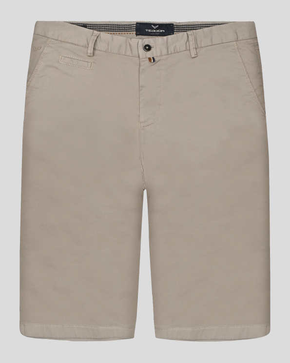 БЕЖОВИ БЕРМУДИ С ИТАЛИАНСКИ ДЖОБОВЕ И ТОНАЛНА БРОДЕРИЯ ЛОГО