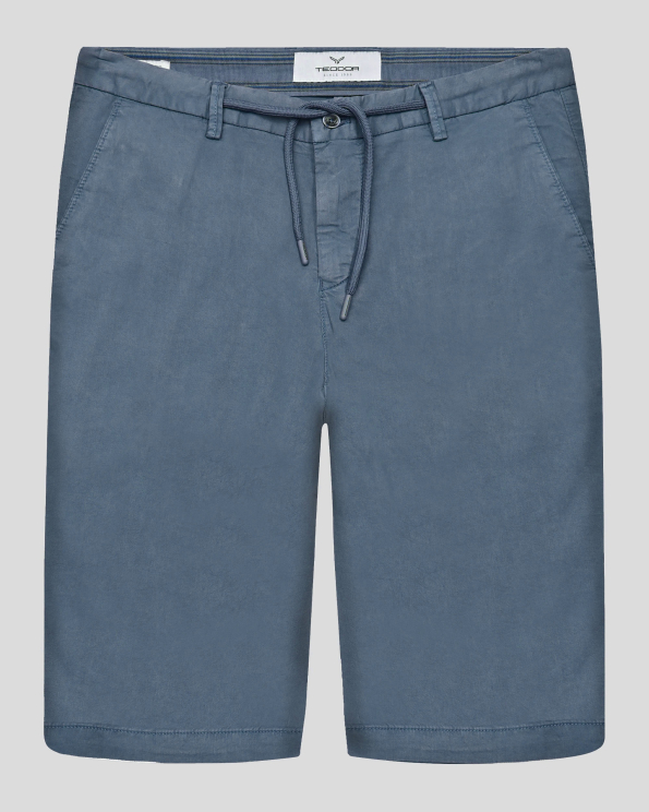 БЕРМУДИ С ИТАЛИАНСКИ ДЖОБ И ЛОГО В ЦВЯТ ПЕТРОЛ