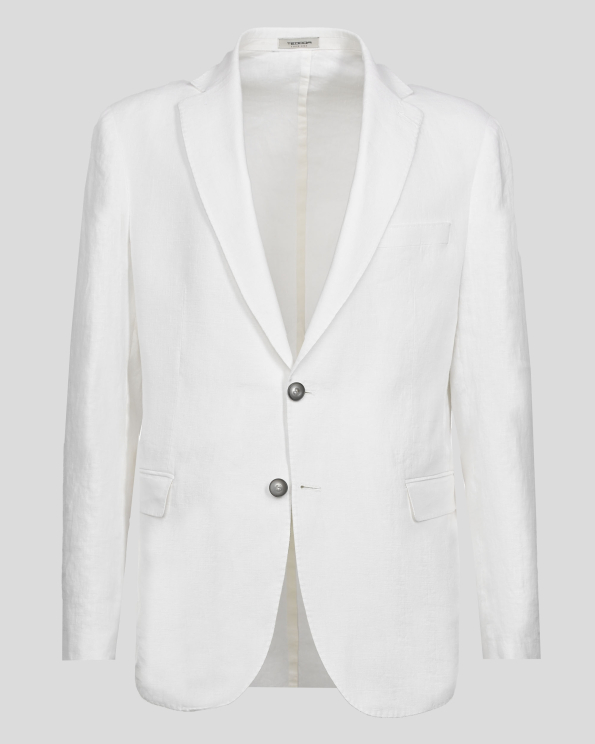 БЯЛО ОЛЕКОТЕНО САКО БЕЗ ХАСТАР ОТ 100% ЛЕН