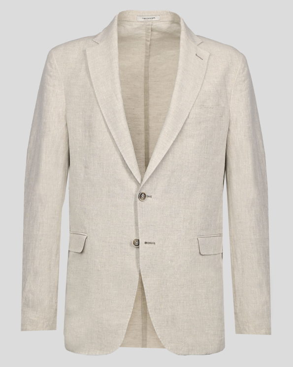 БЕЖОВО ОЛЕКОТЕНО САКО МЕЛАНЖ БЕЗ ХАСТАР ОТ 100% ЛЕН