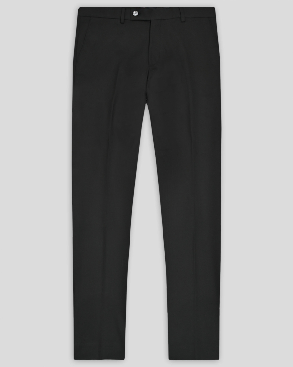 ЧЕРЕН КЛАСИЧЕСКИ ПАНТАЛОН ОТ ФИНА ВЪЛНА ВТАЛЕН СИЛУЕТ/ЧАСТ ОТ КОСТЮМ/