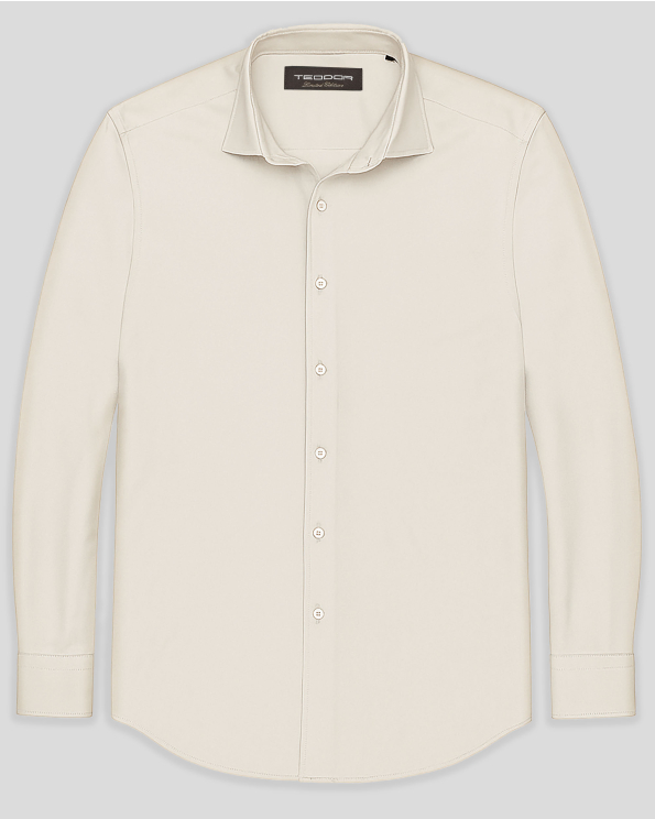 БЕЖОВА РИЗА ТРИКО ОТ ДВОЙНО МЕРСЕРИЗИРАН ЕГИПЕТСКИ ПАМУК