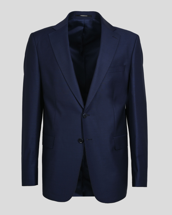 ТЪМНОСИНЬО КЛАСИЧЕСКО САКО ОТ СТУДЕНА ФИНА ВЪЛНА /ЧАСТ ОТ КОСТЮМ/