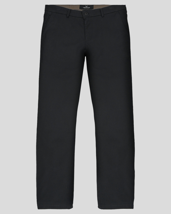 ЧЕРЕН ЧИНО ПАНТАЛОН В СИТНА СТРУКТУРА ВТАЛЕН СИЛУЕТ