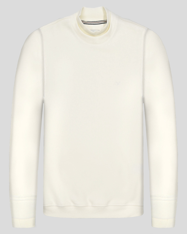 БЛУЗА В ЕКРЮ С ДВОЙНО ДЕКОЛТЕ И МАНШЕТИ