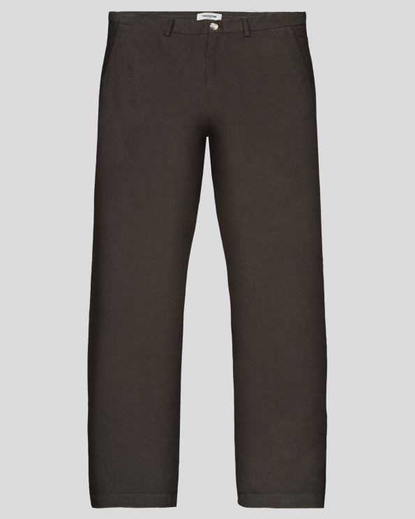 ТЪМНОКАФЯВ ПАНТАЛОН С ИТАЛИАНСКИ ДЖОБ И ЕДИНИЧНИ ФИЛЕТКИ 